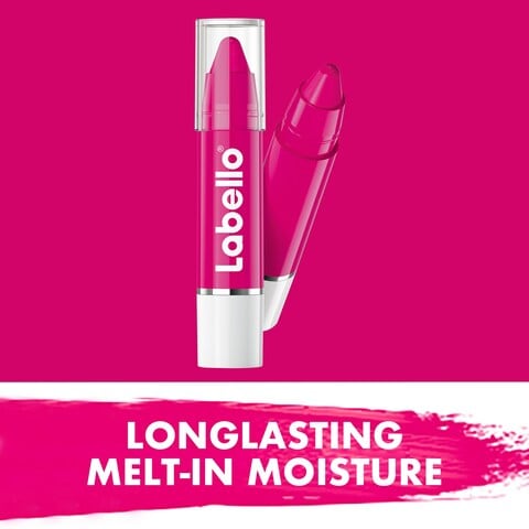 Labello Lipstick Crayon Colour Lip Balm Hot Pink 3g