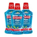 Buy Colgate Peppermint Mouthwash Blue 500ml Pack of 3 in UAE