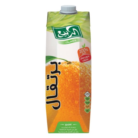 اشتري الربيع عصير برتقال خالي من المواد الحافظة والألوان الأصطناعية 1 لتر في السعودية