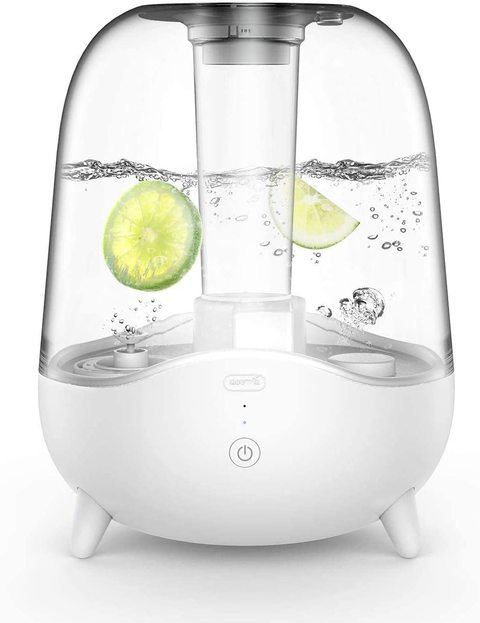 Deerma F325 5L Crystal Clear Ultrasonic Cool Mist Humidifier for Bedroom, Large Room, Office, Baby with Transparent Water Tank, Auto Shut Off, Adjustable Mist Volume, Whisper Quiet, Lasts 24 Hours