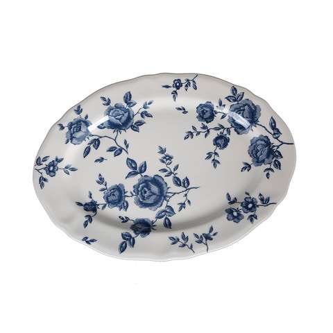 Claytan Rose Platter 35 Cm Blue