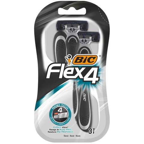 Bic Razor Flex 4 Blades For Men 3 Pieces