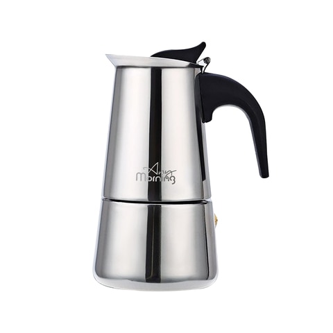 Bialetti Kitty Stainless Steel Stove Top Espresso Coffee Maker, 6 Cup 