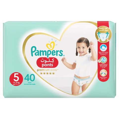 Buy Pampers Premium Care Pants Diapers Size 5 (12-18kg) 40 Diapers