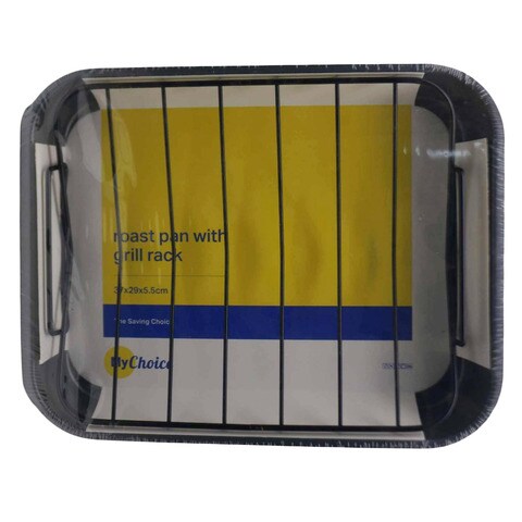 My Choice Roast Pan With Grill Rack 2 Count