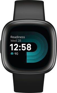 Fitbit Activity Tracker Versa 4 Fitness Watch - Black / Graphite Aluminum