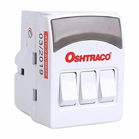 Oshtraco 3 Way Multi Socket Outlet  White