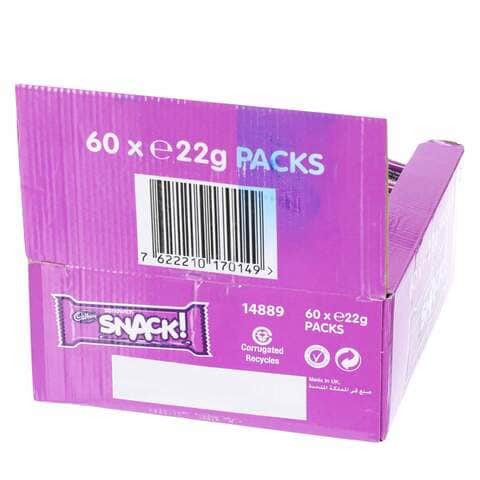 Cadbury Snack Sandwich Milk Chocolate 22g x Pack Of 60