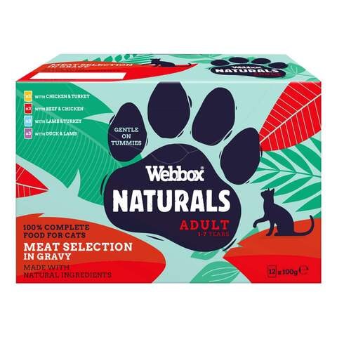 Webbox Natural Cat Meat Selection In Gravy 100g Pack of 12