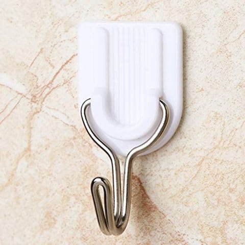 Generic 12Pcs Plastic Hooks Self Adhesive, Wall Hooks, for Hanging