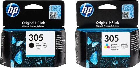Buy HP 305 Black Original Ink Cartridge (1) + HP 305 Tri-Color Original Ink  Cartridge(1) Online - Shop Electronics & Appliances on Carrefour UAE