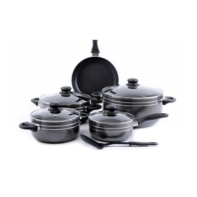 Tefal Dark Stone Cookware Set 9 Piece