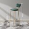 Uujuly Back Rest Chair Bar Stool Chair High Chair with Back and Footrest (Green)