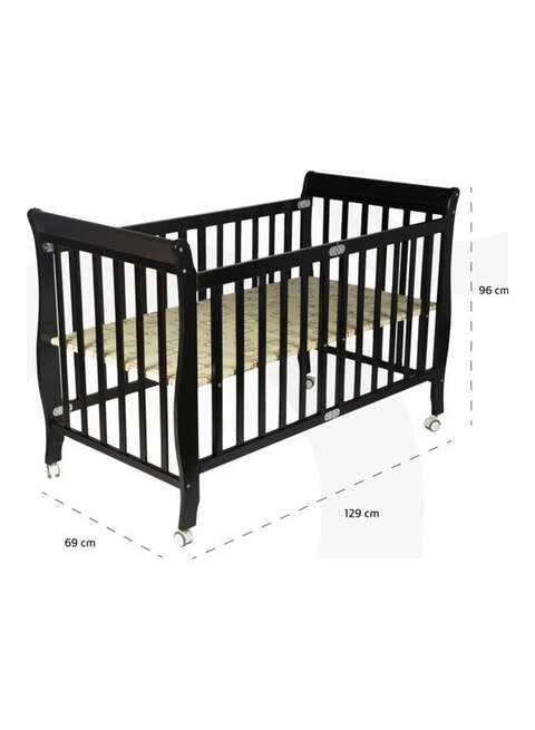 Moon Wooden Foldable Baby Crib, 129X69X96 cm, 0 To 4 Years