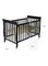 Moon Wooden Foldable Baby Crib, 129X69X96 cm, 0 To 4 Years