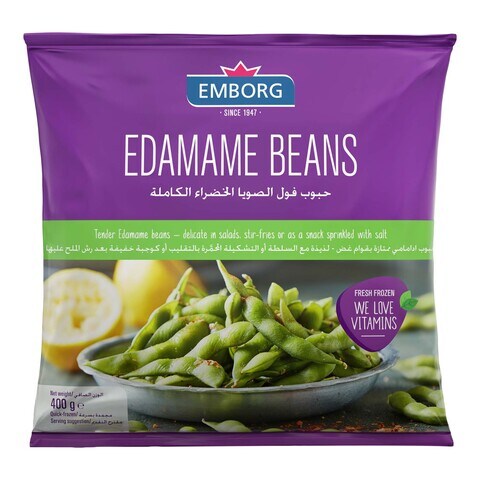Emborg Frozen Edamame Whole Green Soybeans 400g