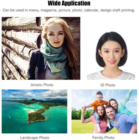 Generic Professional A4 Size 20 Sheets Glossy Photo Paper 8.3 * 11.7 Inch 200GSM Waterproof Resistant High Gloss Finish Surface Quick Dry For Canon Epson Hp Color Inkjet Printer