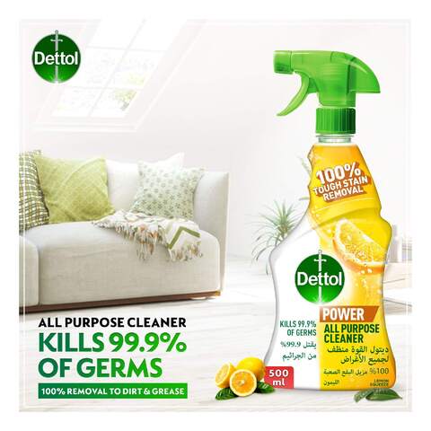 Dettol Multi Action Cleaner Lemon 3L With Dettol Power All Purpose Cleaner Lemon 500ml