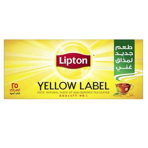 شاي ليبتون العلامة صفراء 50 غرام 25 كيس