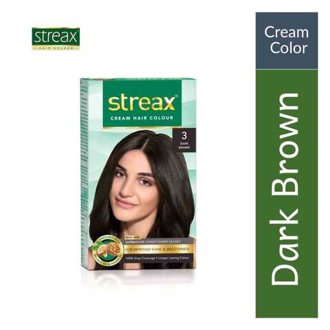Streax Cream Hair Color 3 Dark Brown 50ml