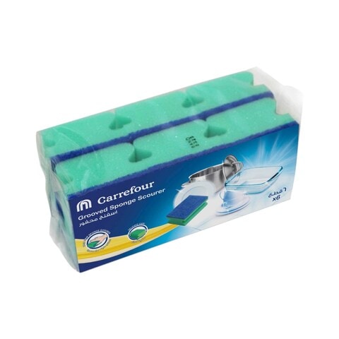 Carrefour Non Scratch Grooved Sponge 6 Scourer Price In Uae Carrefour Uae Supermarket Kanbkam
