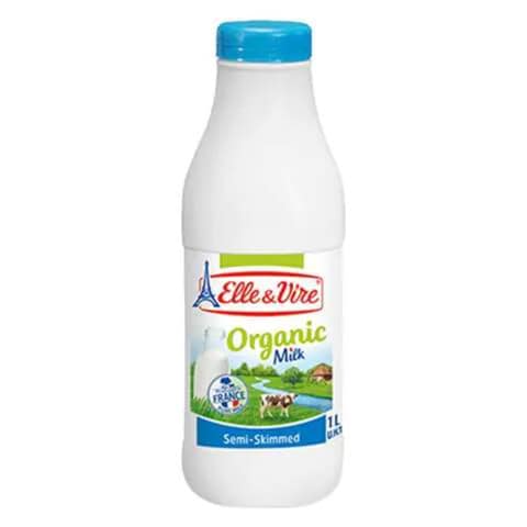 Elle And Vire Organic Semi-Skimmed Milk 1L