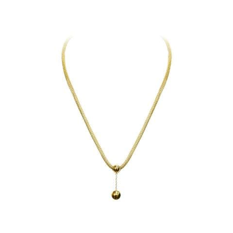 Gold ball chain deals necklace