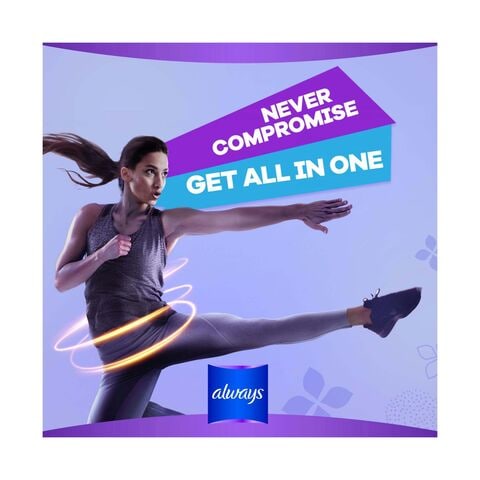Always All-In-One Ultra Thin Night Sanitary Pads With Wings White 6 count