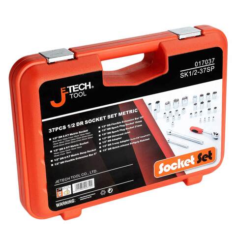 Jetech 1/2 Inch Drive Socket Set 37 Pieces