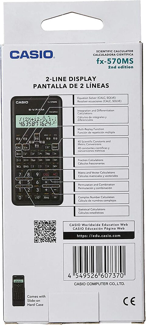 Buy Casio Plus 2 Edition Scientific Calculator FX 570ES Online - Shop  Stationery & School Supplies on Carrefour UAE