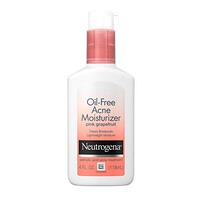 Neutrogena Oil Free Acne Facial Moisturizer With.5% Salicylic Acid Acne Treatment, Pink Grapefruit Acne Fighting Face Lotion For Breakouts, Non-Greasy &amp; Non-Comedogenic, 4 Fl. Oz