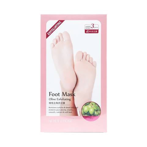 Beauty Host Olive Exfoliating Foot Mask 3pcs