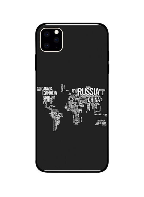 Theodor - Protective Case Cover For Apple iPhone 11 Pro Max Written World Map
