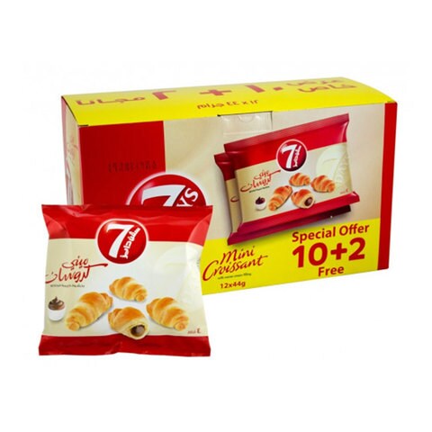 Buy 7 Days Mini Corissants With Cocao Filling 44 G X 10 2 Free Online Shop Bakery On Carrefour Saudi Arabia