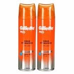 اشتري Gillette Aqua Hydrating Shea Butter Shave Gel Orange 200ml Pack of 2 في الامارات