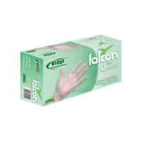 Falcon Vinyl Gloves - Clear Powder Free -100 Pieces  (Extra Large)
