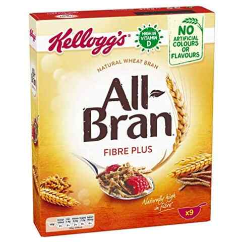 Kellogg&#39;s All Bran Fibre Plus Wheat Cereal 375g