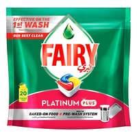 Fairy Platinum Plus Lemon Dishwasher 20 Capsules