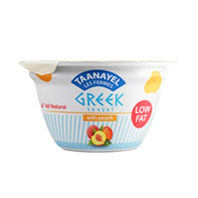 Taanayel Les Fermes Greek Yoghurt Peach Low Fat 150GR