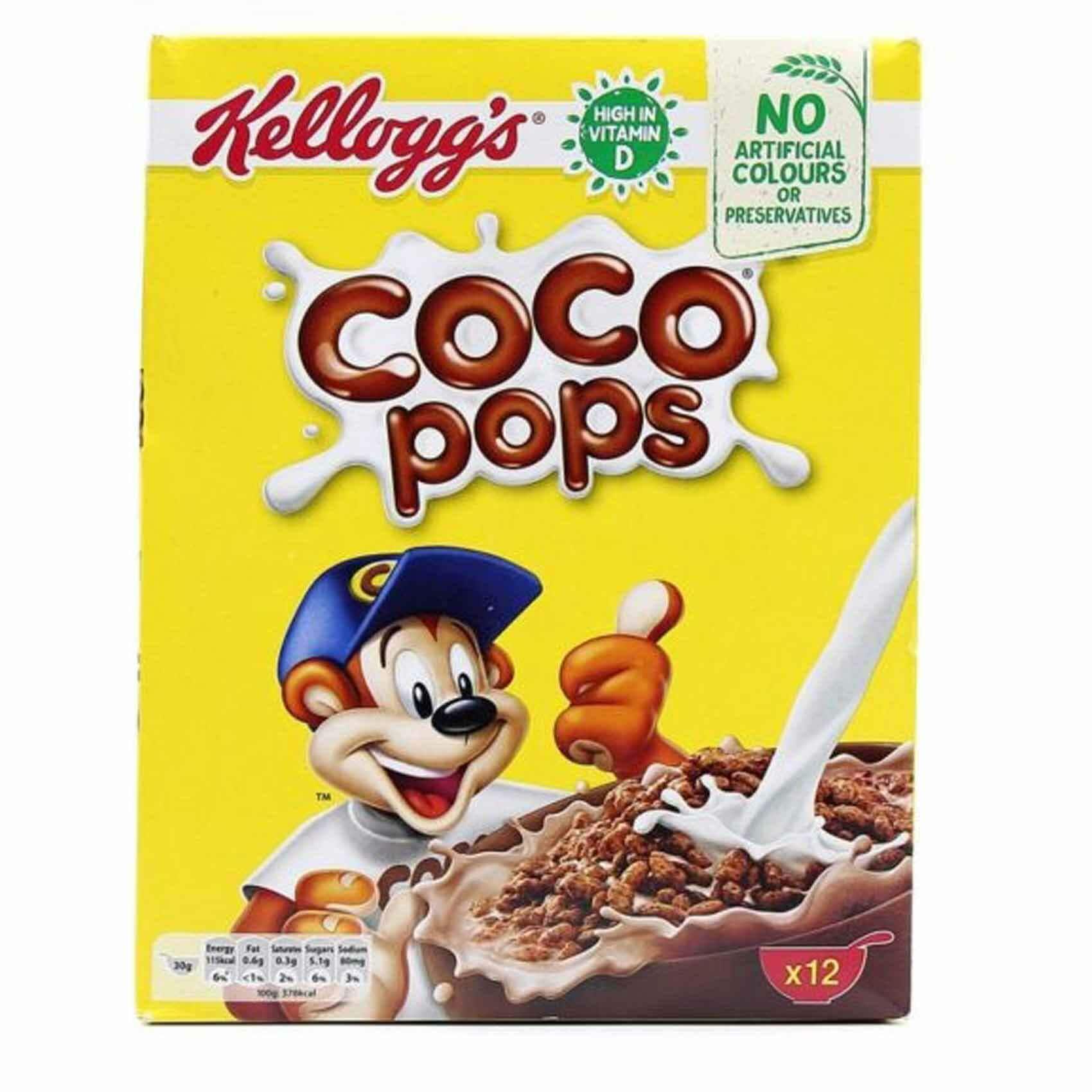 Buy Kellogg's Coco Pops Jumbo Chocolate Maize Cereal 375g Online Shop Food Cupboard on Carrefour UAE