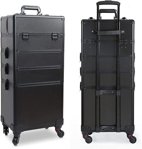 Travel makeup organizer on wheels hot sale