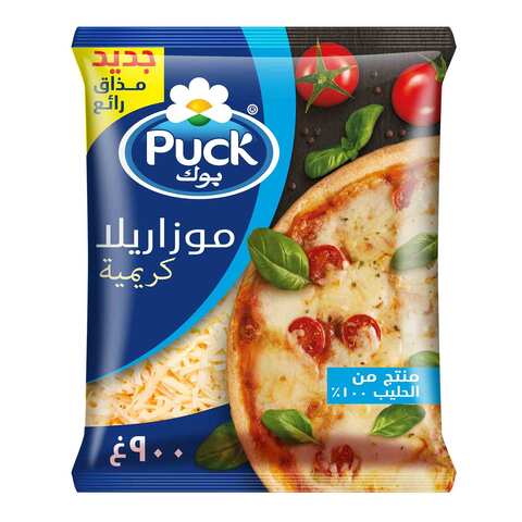 Buy Puck Shredded Mozzarella Analogue Cheese 900g in Saudi Arabia