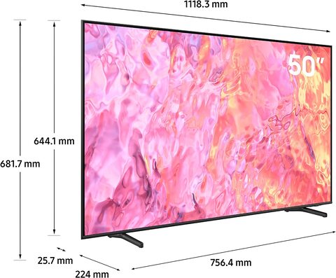 Samsung Smart TV, QLED, Q60C, 50 Inch, Titan Gray, 2023, Quantum Dot, HDR10+, AirSlim, Smart Hub, QA50Q60CAUXZN