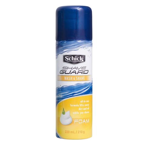 Buy Schick Shave Guard Foam Wash And Shave White 220ml in UAE