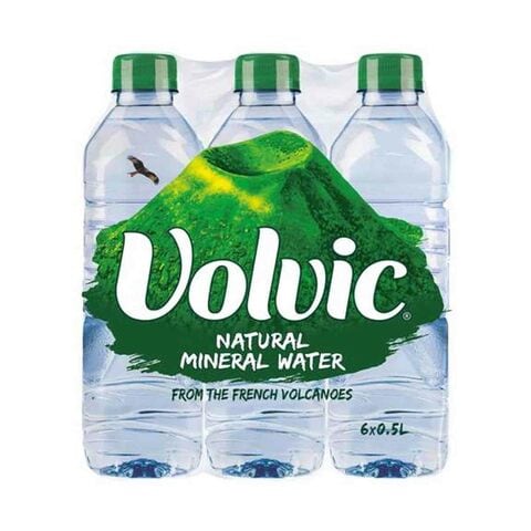 Volvic Natural Mineral Water 500ml Pack of 6