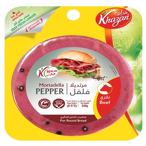 Khazan Beef Mortadella Pepper 250g