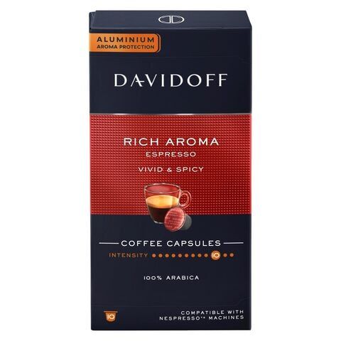 Davidoff Rich Aroma Espresso Vivid And Spicy Coffee 10 Capsules Online ...