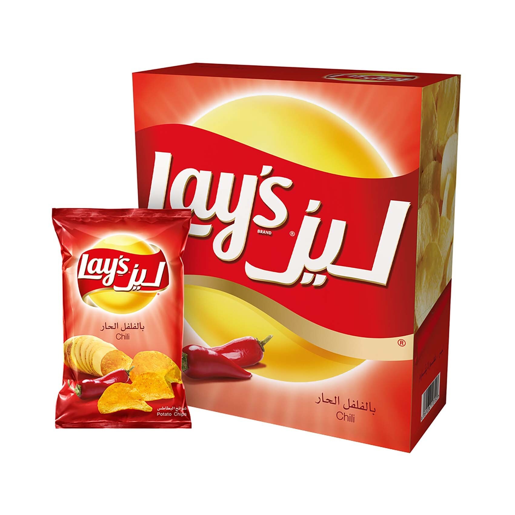 Buy Lay's Chili Potato Chips 23gx14 Online Shop Food Cupboard on