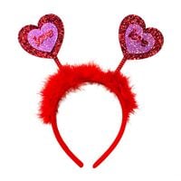 Party Magic 19633 Valentine Headband- One Size- Red
