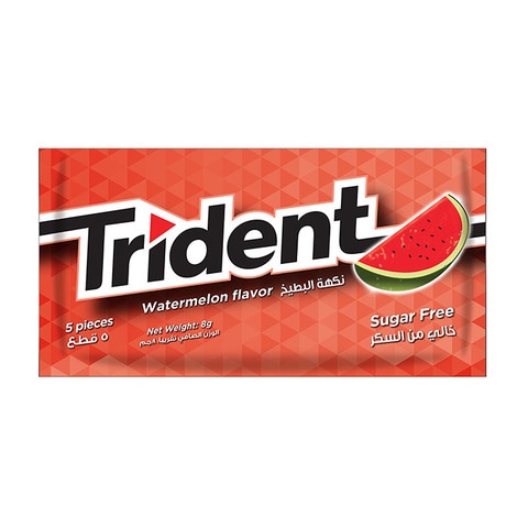Buy Trident Gum - Watermelon Flavor 5 Count x 12 Pieces in Egypt